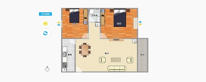 两室一厅多少平米(两室一厅大概多少平方米)