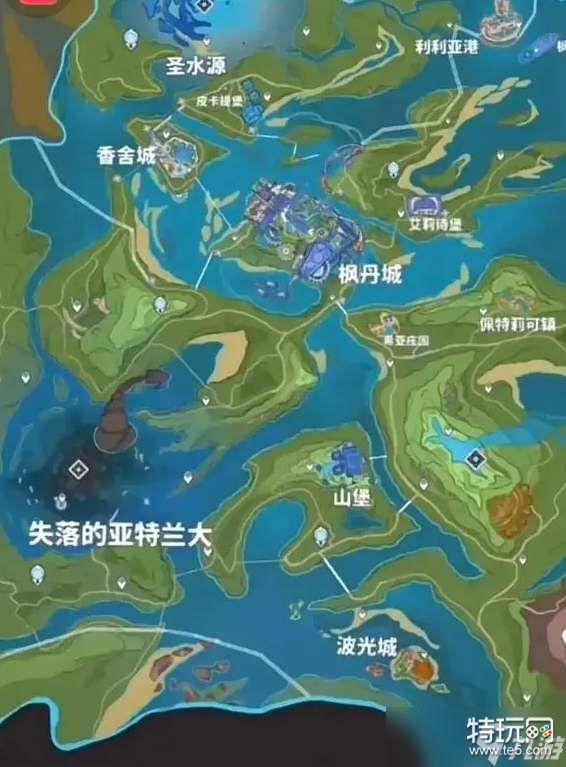 原神枫丹地图全貌预览